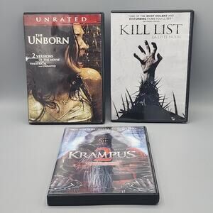 Horror The Unborn, Kill List, Krampus 2- 3 DVD Movie Lot